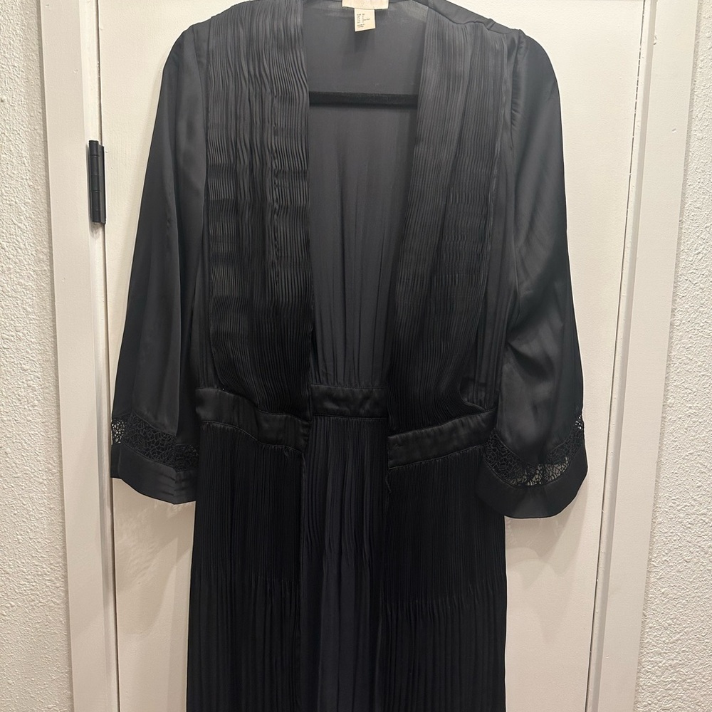 H&M Black Satin Women's Robe